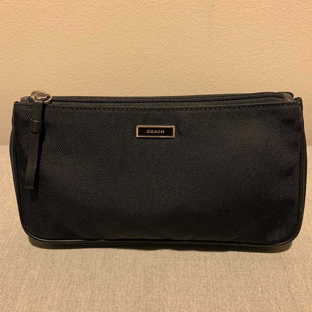 Authentic vintage Coach black nylon purse/small bag